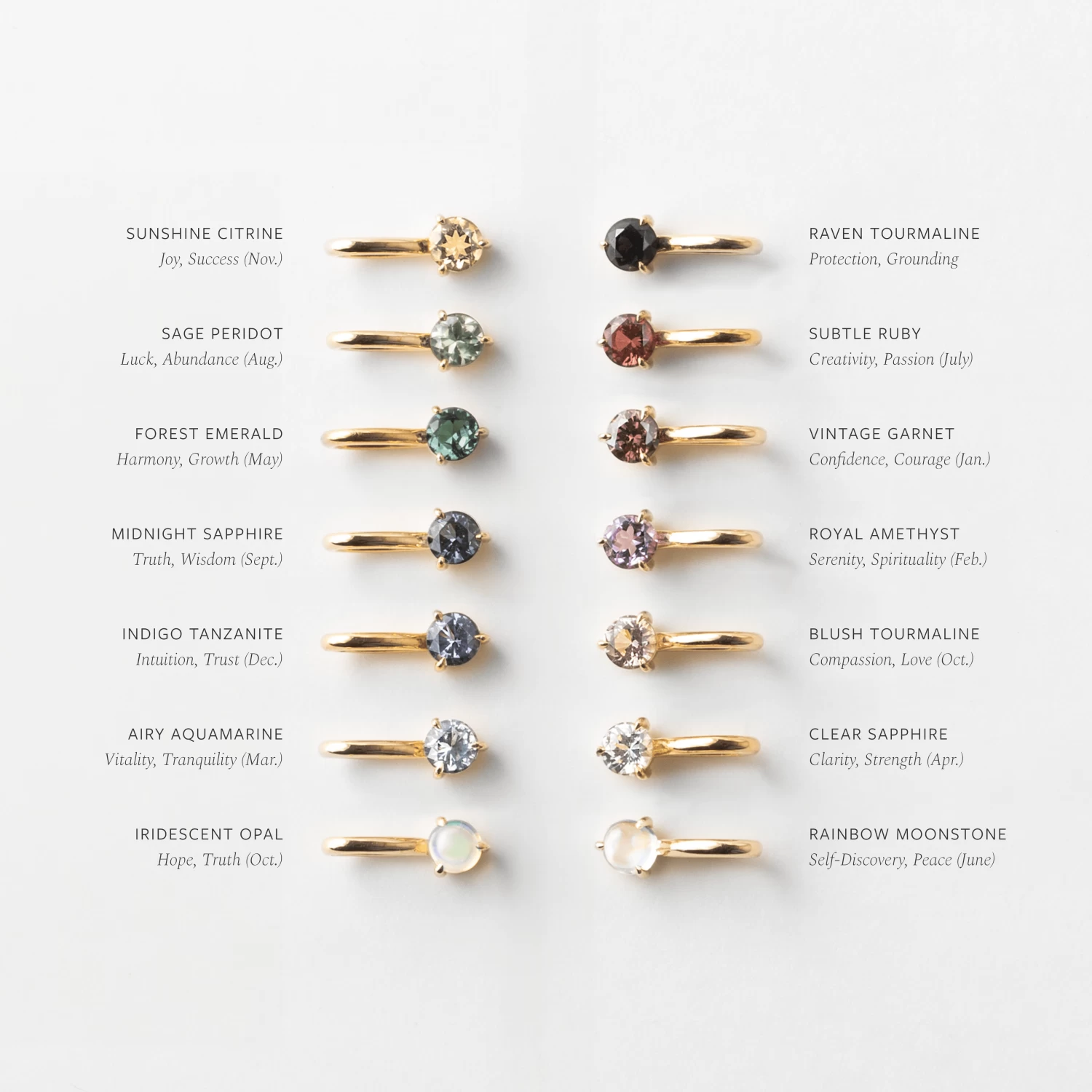 Solid Gold Flora Gemstone Necklace 6 Solid Gold Flora Gemstone Necklace - Image 4