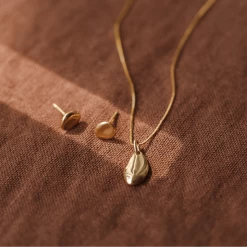 River Stone Necklace -Gldn Shop 10k grouping min