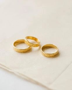 Foliage Meuse Band -Gldn Shop 14k gold willow leaves ring 0177