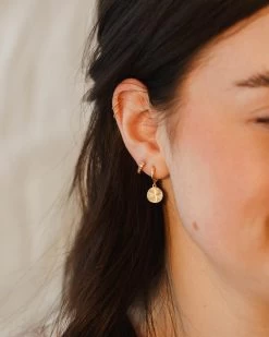 Radiant Charm Huggie Hoops -Gldn Shop 2022 gldn sapphire 15946