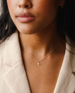 Dainty Serif Initial Necklace 19 Dainty Serif Initial Necklace -Gldn Shop 2022 springmodel10679