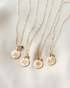 Solid Gold Flora Gemstone Necklace