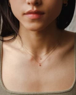 Aura Pendant Necklace -Gldn Shop 2023 03 NPL 0329 pink ruby yes