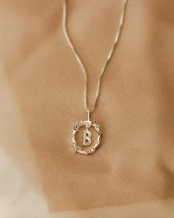 Gemstone Initial Pendant -Gldn Shop 2024 DIAMOND product 6566