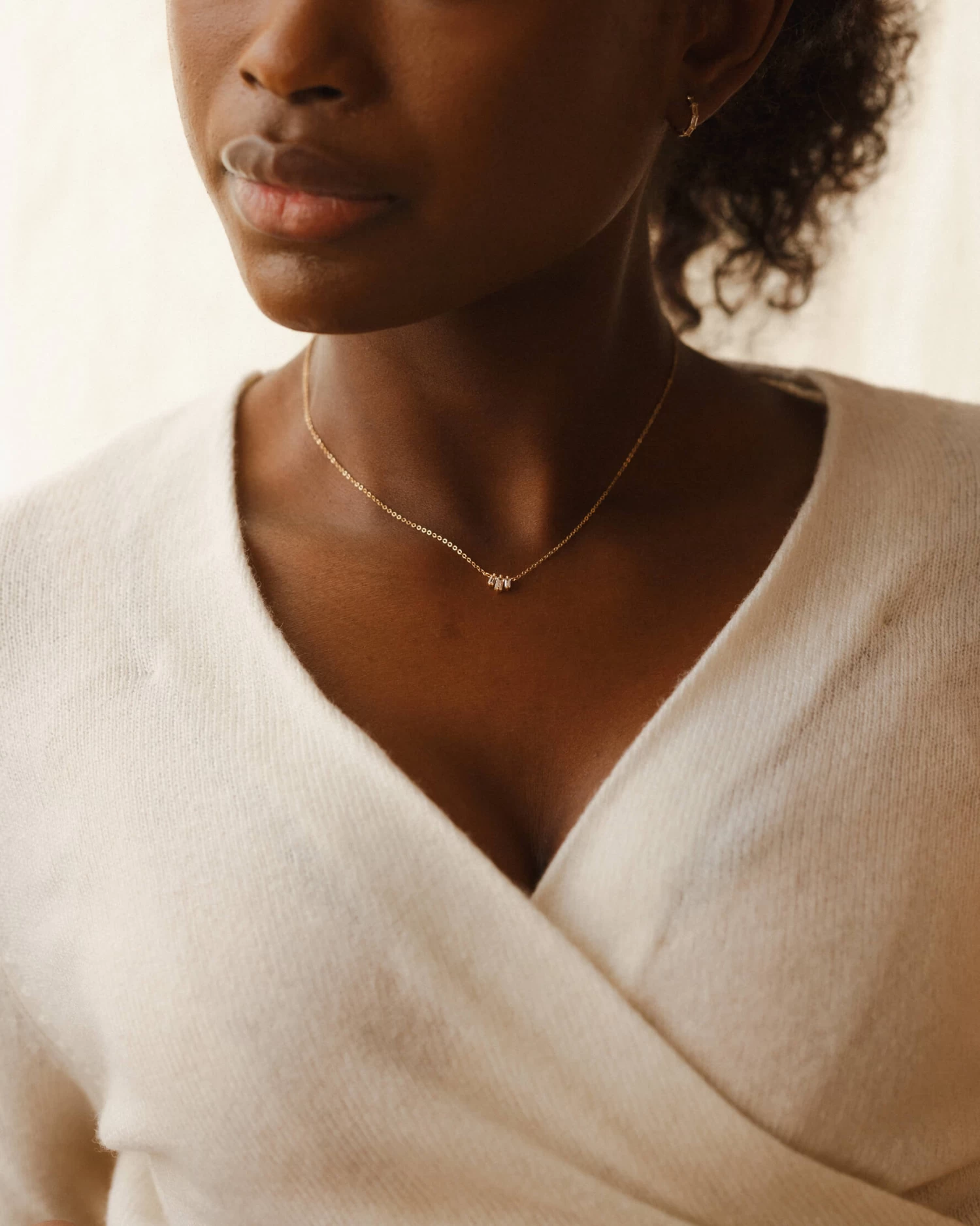 Prisma White Sapphire Necklace 4 Prisma White Sapphire Necklace - Image 2