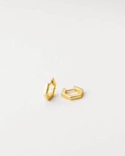 Geo Huggie Hoops