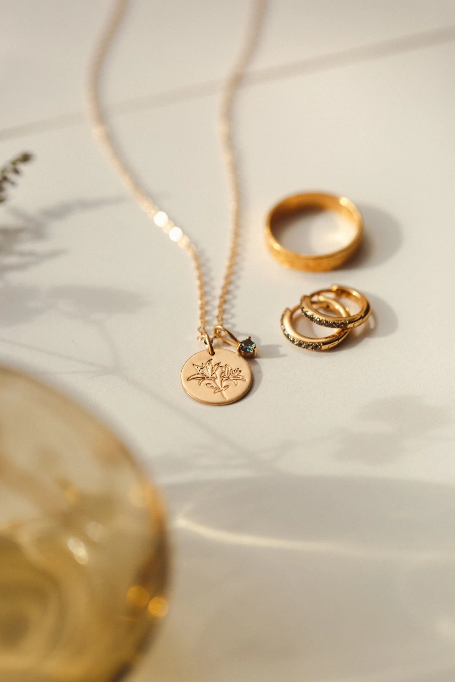 Solid Gold Flora Gemstone Necklace 10 Solid Gold Flora Gemstone Necklace - Image 8