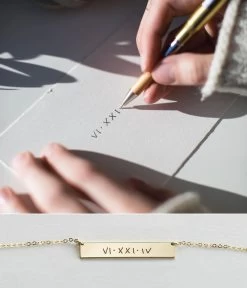 Handwriting Necklace 13 Handwriting Necklace -Gldn Shop Actualhandwritingbarnecklace 2