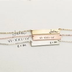 Handwriting Necklace 15 Handwriting Necklace -Gldn Shop Actualhandwritingbarnecklace 4