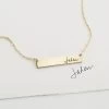 Handwriting Necklace -Gldn Shop Actualhandwritingbarnecklace PLP PDPMain