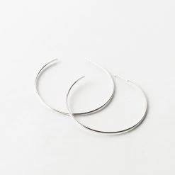 Amelia Hoops -Gldn Shop AmeliaLargeSimpleHoops SterlingSilver PLPMain