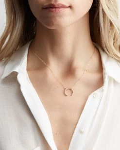 Aydan Necklace -Gldn Shop AydanCrescentGoddessNecklace 2
