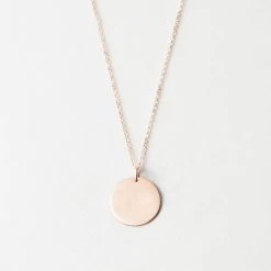 Blank Marama Necklace -Gldn Shop BlankLargeDiskNecklace RoseGold Smooth PLPMain