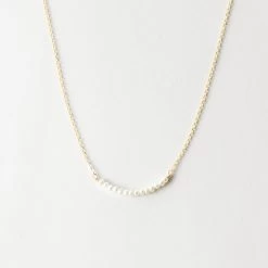 Maia Gemstone Necklace -Gldn Shop DaintyGemstoneRowNecklace 5