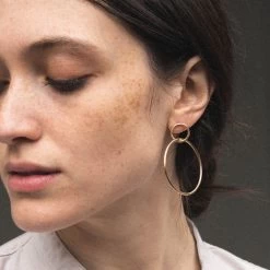 Duelle Earrings -Gldn Shop DuelleCircleLinkStatementEarrings 3