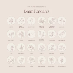 Flora Bennett Necklace -Gldn Shop Flora 13mm Pendants Chart