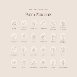 Floral Favorites Set -Gldn Shop Flora 9mm Pendants Chart c53373f1 c420 47f3 839e 4221d4c7e13b