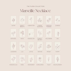 Flora Marseille Necklace -Gldn Shop Flora Marseille Necklace Chart