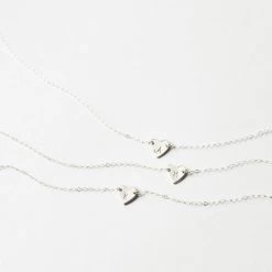Frankie Heart Necklace -Gldn Shop FrankieHeartNecklace Silver PLPMain