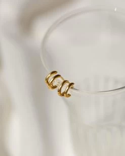 Double Huggie Hoops -Gldn Shop GLD 0458