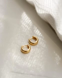 Domed Huggie Hoops -Gldn Shop GLD 0470