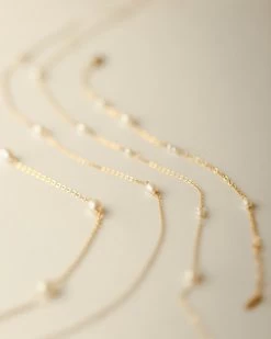 Floating Pearl Necklace 23 Floating Pearl Necklace -Gldn Shop GLD 0616