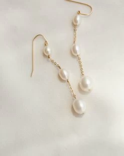 Trinity Pearl Drop Earrings -Gldn Shop GLD 0621 min