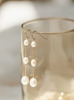 Trinity Pearl Drop Earrings -Gldn Shop GLD 0640 min