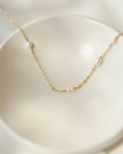 Floating Pearl Necklace 16 Floating Pearl Necklace -Gldn Shop GLD 0647
