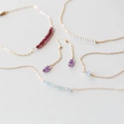 Mina Birthstone Drop Earrings -Gldn Shop GLD 3919