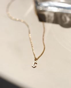 Bold Gothic Initial Necklace -Gldn Shop GLD 6076