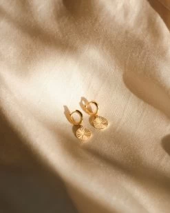 Radiant Charm Huggie Hoops -Gldn Shop GLD 7547 Edit