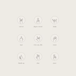 Hand Gestures Necklace -Gldn Shop HandGestures 9mmChart 2 8c679937 7ebe 4452 94ed 094dc2138e95