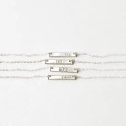 Kahlo Necklace -Gldn Shop KahloTinyBarNecklace Silver PLPMain