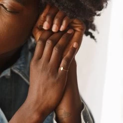 Kiki Oval Ring -Gldn Shop KikiDaintyInitialRing 7