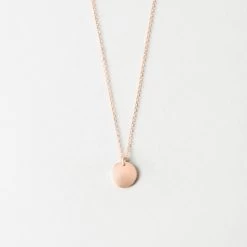 Blank Lor Necklace -Gldn Shop LorBlankCoinDiskNeckalce RoseGold Smooth PLPMain