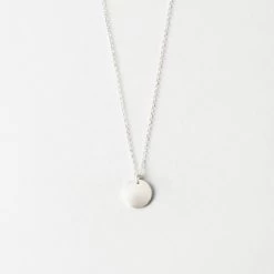 Blank Lor Necklace -Gldn Shop LorBlankCoinDiskNeckalce Silver Smooth PLPMain