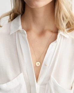 Personalized Marama Necklace -Gldn Shop MaramaCustomGoldPendantNecklace PLPHover