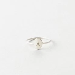 Marcie Oval Ring 11 Marcie Oval Ring -Gldn Shop MarcieInitialRing SterlingSilver PLPMain