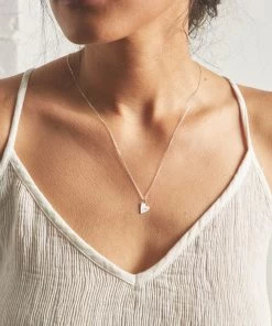 Maude Heart Necklace -Gldn Shop MaudeInitialHeartTagNecklace PLPHover
