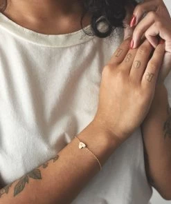 Myra Heart Bracelet -Gldn Shop MyraHeartInitialBracelet 2