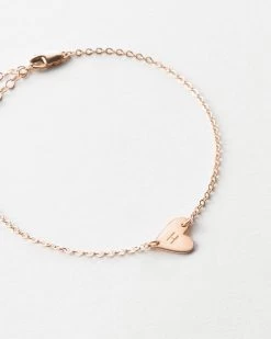 Myra Heart Bracelet -Gldn Shop MyraHeartInitialBracelet Rose PLPMain