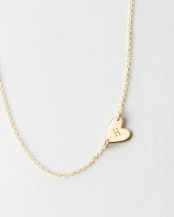 Myra Heart Necklace -Gldn Shop MyraPersonalizedHeartNecklace GoldFill PLPMain