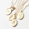 Personalized Florence Necklace -Gldn Shop OvalMedallionPendant Gold PLPMain