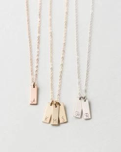 Palermo Necklace -Gldn Shop PalermoTinyInitialTagNecklace 2