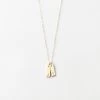 Palermo Necklace -Gldn Shop PalermoTinyInitialTagNecklace Gold PLPMain