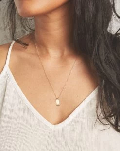 Palermo Necklace -Gldn Shop PalermoTinyInitialTagNecklace PLPHover