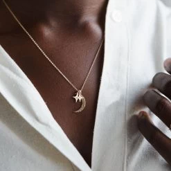 Moon & Stars Necklace -Gldn Shop PersonalizedMoon StarsNecklace 3 84b93b80 7502 4eb9 b418 988d093ca501