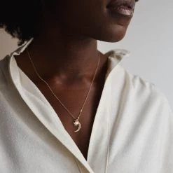 Moon & Stars Necklace -Gldn Shop PersonalizedMoon StarsNecklace PLPHover 0ce79f42 7d5d 42bf 894c 3c14913553a1