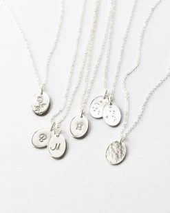 Personalized Diana Necklace -Gldn Shop PersonalizedOvalTagNecklace SterlingSilver PLPMain